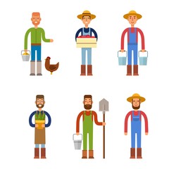 Farmers vector illustration