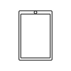 contour color monochrome tablet touch vector illustration