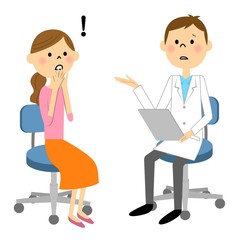 受診する女性