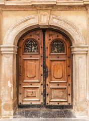 Fototapeta na wymiar Old vintage building entrance door