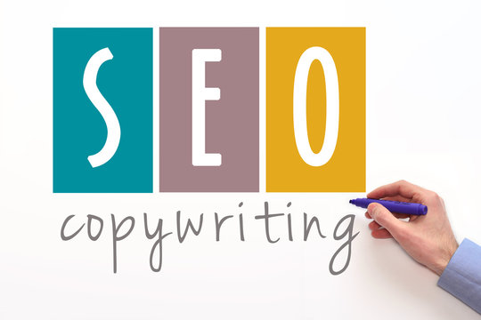 SEO Copywriting Sign On White Background