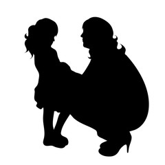 Vector silhouette of family.
