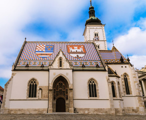 Fototapeta premium St. Mark's Church in Zagreb