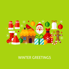 Winter Greetings Concept
