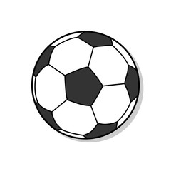 Football Soccer Sport Ball. A hand drawn vector illustration of a soccer ball.