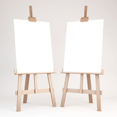 3d rendering of a wooden easel