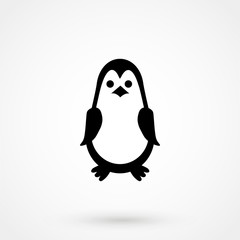 Penguin egg symbol icon or logo template