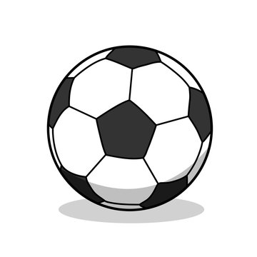Football Soccer Goal Sport Ball. A hand drawn vector illustration of a soccer ball.