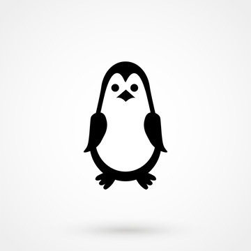 Penguin egg symbol icon or logo template