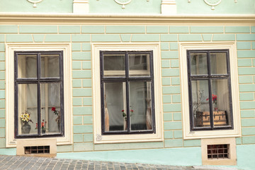 Vintage wooden windows