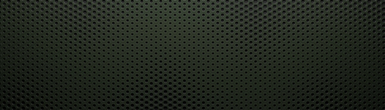 Dark wide hexagon background