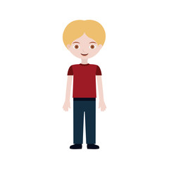 young boy with informal suit, vector illustration