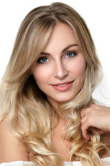 Naklejka premium Portrait of beautiful blonde woman