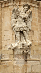 malta sculture with sword