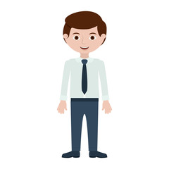 man with formal shirt and pants vector illustration
