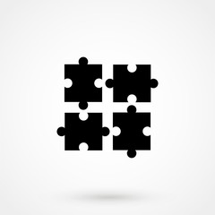 Puzzle icon. Simple illustration.