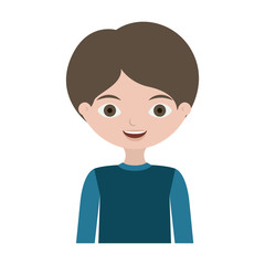 half body child with t-shirt vector illustration