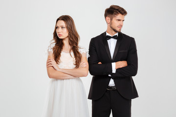 Portrait of unhappy young couple