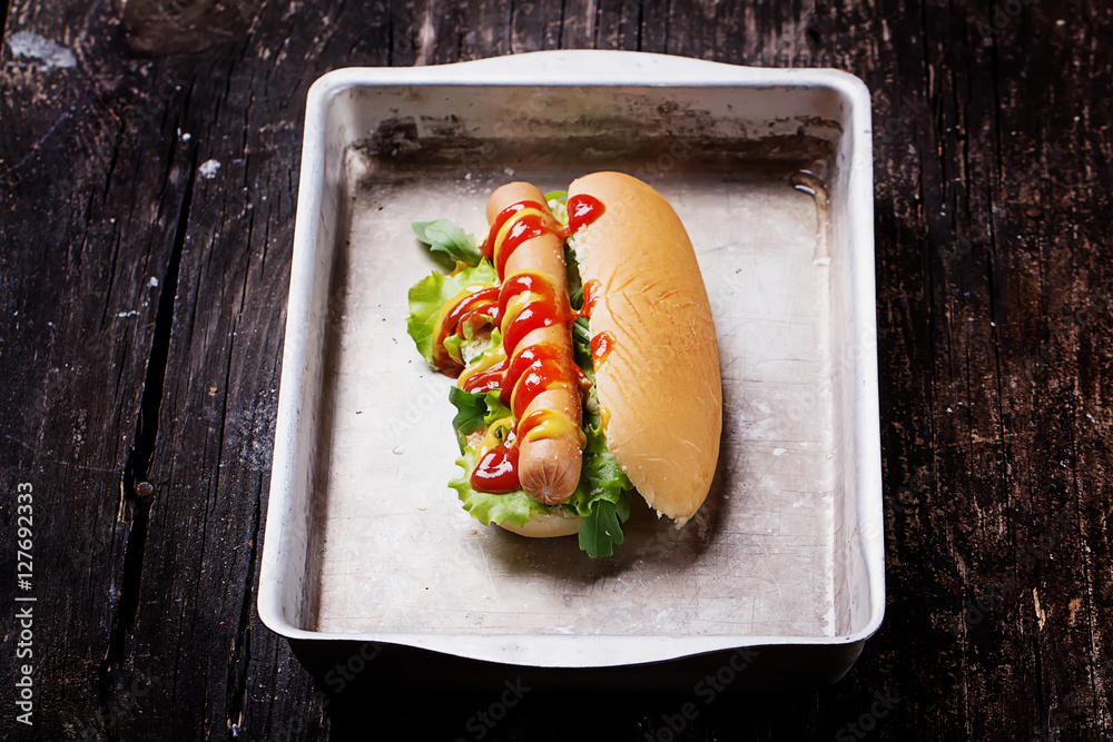 Canvas Prints Hot Dog