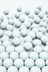 3d rendering of white sphere background