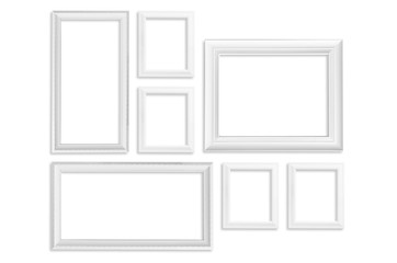 White frame isolated