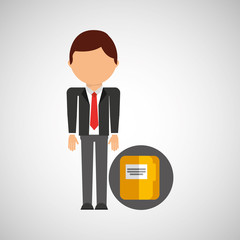 file business man suit worker icon vector illustration eps 10