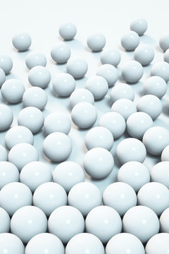 3d rendering of white sphere background © jarnbeer19