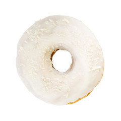 Donut with white icing and coconut