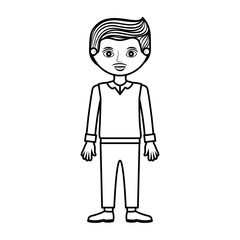 guy silhouette with formal suit and pants vector illustration