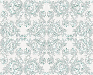 Vector Damask floral ornament pattern