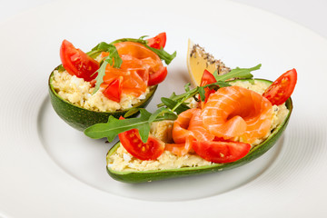 Salmon and avocado salad