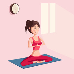 Yoga woman in lotus pose meditation or workout