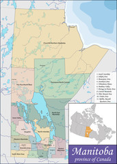 Obraz premium Map of Manitoba