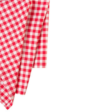 Picnic red clothes border decoration isolated.Pizza design.