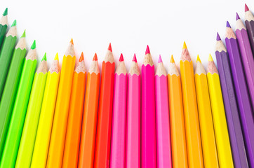 Colorful wooden crayon