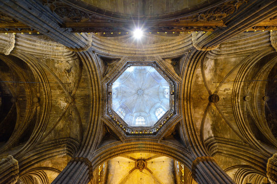 Cathedral Of Saint Eulalia In Barcelona, Spain