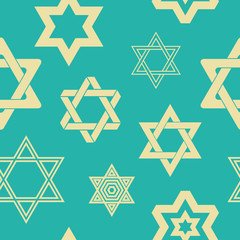 seamless pattern with star of David traditional Jewish symbol for your design