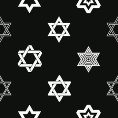 seamless pattern with star of David traditional Jewish symbol for your design