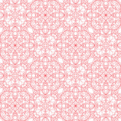 Elegant wrapping pattern, seamless abstract vector illustration, red ornament isolated on white (transparent) background. Invitations, banknotes, diplomas, certificates, tickets, papers design