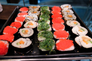 Various kinds of sushi