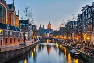 Foto op Canvas Church of Saint Nicholas in Amsterdam city, Netherlands © orpheus26