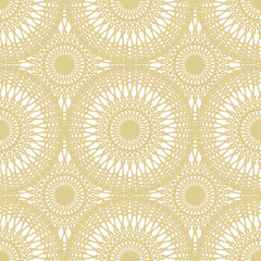 Seamless abstract lace guilloche ornament isolated on white (transparent) background. Elegant wrapping pattern design. Vector illustration eps