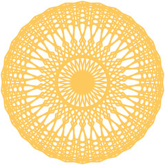 Circle background isolated lace contour, white fond. Invitations, banknotes, diplomas, certificates, tickets, papers security design. Elegant guilloche decorative rosette element. Vector illustration