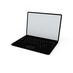 Laptop. 3D rendering illustration.