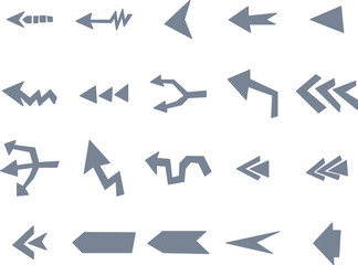 Various arrow sign icons