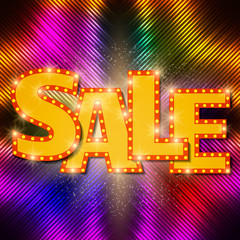Sale background with shining effect