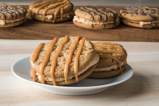 Peanut Butter Marshmallow Sandwich Cookies
