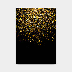 Vector abstract golden glitter design template for brochures, flyers, posters, banners and other 