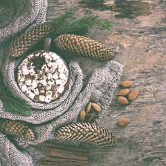 Coffee, Christmas still life.