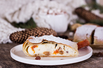 strudel with dried fruits